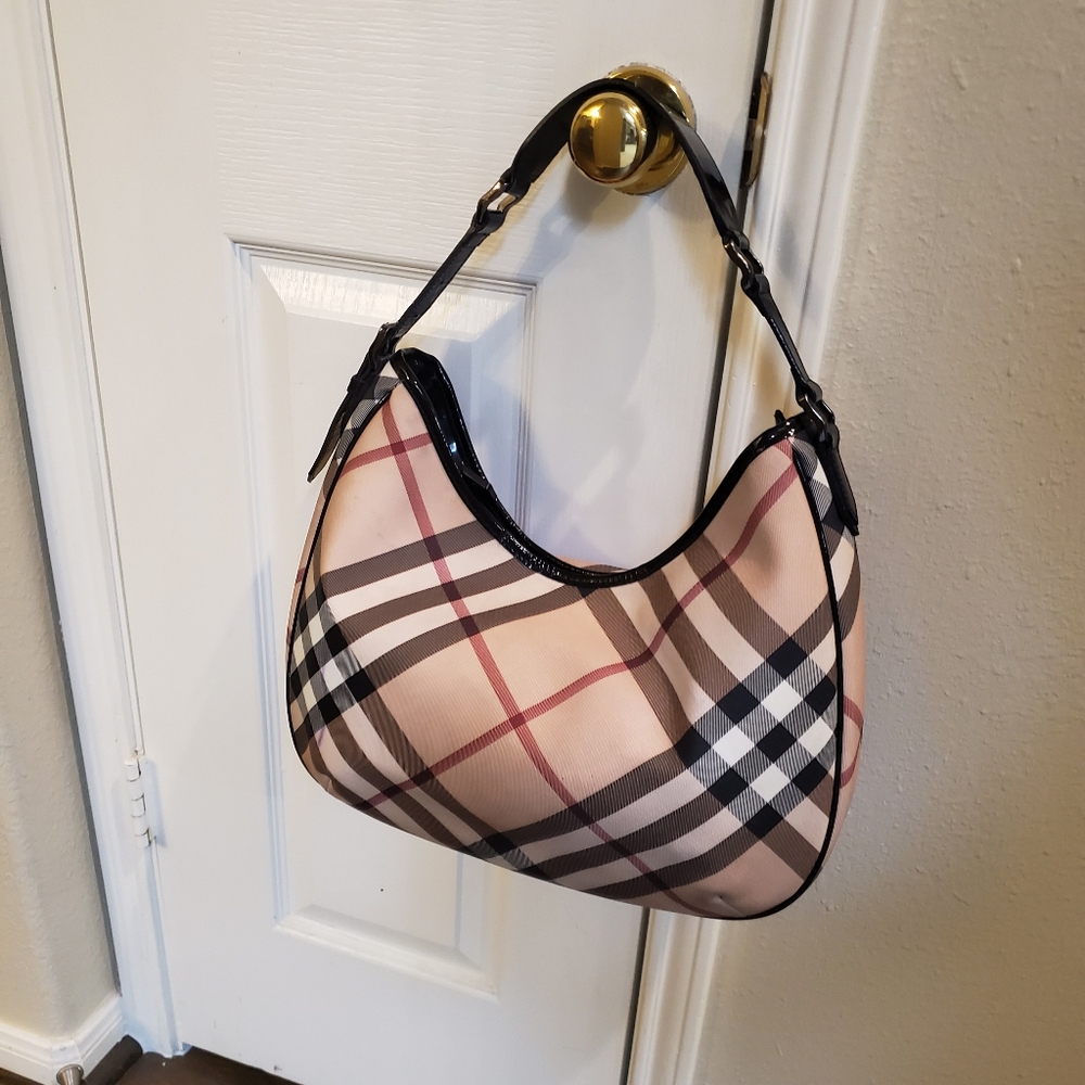 Burberry Supernova check Barton hobo shoulder bag